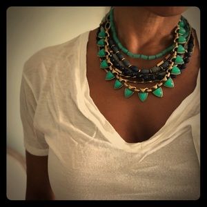 Stella and Dot multi strand statement necklace
